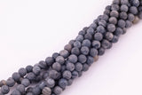 10mm Matte Dark Gray Agate Beads Smooth Round Loose Beads 15.5" Strands