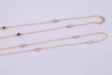 3mm Gold Filled Chain 14/20 or Sterling Silver Chain Add-On Birthstone Made in USA Real 14k Gold