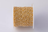 14kt Gold Filled 1.5mm Satellite Chain with 1.8mm Sterling silver Beads - Chain for Permanent Jewelry - USA made-Permanent Jewelry Chain