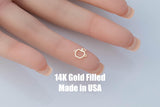 Apple Fruit connector for Permanent Jewelry 14K Gold Filled sterling silver connector pendant