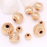 100pc Gold PVD Plated Corrugated Beads Corrugated Rounds High Quality 3mm 4mm 5mm 6mm 8mm Tarnish Resistant