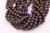 3mm 4mm 6mm 8mm 10mm Chocolate Bronze Hematite Beads Brown Hematite Loose Beads 15.5" Strands