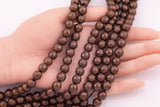 8mm 10mm Chocolate Hematite Beads Faceted Brown Hematite Loose Beads 15.5" Strands