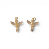 Cupid Heart Valentine's Day Angel 23x19mm Gold PVD Plated Tarnish Resistant