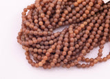 6mm 8mm Dark Champagne Tan Druzy Agate Beads Smooth Round Loose Beads 15.5" Strands