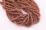 6mm 8mm Dark Champagne Tan Druzy Agate Beads Smooth Round Loose Beads 15.5" Strands