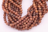 6mm 8mm Dark Champagne Tan Druzy Agate Beads Smooth Round Loose Beads 15.5" Strands