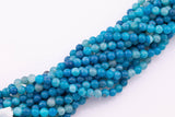 8mm Blue Fire Agate Beads Smooth Round Loose Beads 15.5" Strands