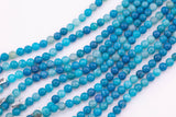 8mm Blue Fire Agate Beads Smooth Round Loose Beads 15.5" Strands