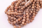 8mm 10mm Champagne Tan Druzy Agate Beads Smooth Round Loose Beads 15.5" Strands