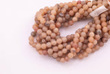 8mm 10mm Champagne Tan Druzy Agate Beads Smooth Round Loose Beads 15.5" Strands