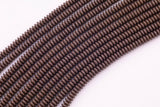 8mm Chocolate Brown Hematite Roundel Spacer Saucer Beads Loose Beads 15.5" Strands