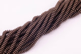 8mm Chocolate Brown Hematite Roundel Spacer Saucer Beads Loose Beads 15.5" Strands
