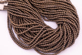 3mm 4mm 6mm 8mm 10mm Chocolate Bronze Hematite Beads Brown Hematite Loose Beads 15.5" Strands