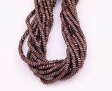 4mm Brown Chocolate Hematite Beads Square Faceted Spacer Beads Brown Hematite Loose Beads 15.5" Strands