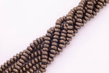 10mm Dark Bronze Hematite Beads Faceted Roundel Spacer Beads Hematite Loose Beads 15.5" Strands