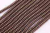 10mm Dark Bronze Hematite Beads Faceted Roundel Spacer Beads Hematite Loose Beads 15.5" Strands