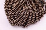 10mm Dark Bronze Hematite Beads Faceted Roundel Spacer Beads Hematite Loose Beads 15.5" Strands