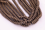 10mm Dark Bronze Hematite Beads Faceted Roundel Spacer Beads Hematite Loose Beads 15.5" Strands