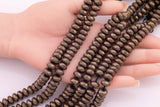 10mm Dark Bronze Hematite Beads Faceted Roundel Spacer Beads Hematite Loose Beads 15.5" Strands