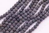 10mm Matte Dark Gray Agate Beads Smooth Round Loose Beads 15.5" Strands