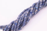 6mm Light Royal Blue Aventurine Beads Roundel Semi-Matte Loose Beads 15.5" Strands