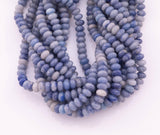 6mm Light Royal Blue Aventurine Beads Roundel Semi-Matte Loose Beads 15.5" Strands