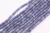 6mm Light Royal Blue Aventurine Beads Roundel Semi-Matte Loose Beads 15.5" Strands