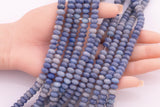 6mm Light Royal Blue Aventurine Beads Roundel Semi-Matte Loose Beads 15.5" Strands