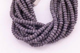6mm Dark Gray Purple Jade Beads Roundel Semi-Matte Loose Beads 15.5" Strands