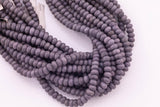 6mm Dark Gray Purple Jade Beads Roundel Semi-Matte Loose Beads 15.5" Strands