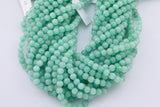 6mm Green Jade Beads Smooth Round Loose Beads 15.5" Strands