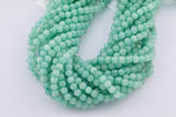 6mm Green Jade Beads Smooth Round Loose Beads 15.5" Strands