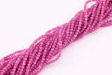 4mm Raspberry Pink Jade Beads Smooth Round Loose Beads 15.5" Strands