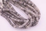 8mm Gray Jade Beads Smooth Semi-Matte Roundel Loose Beads 15.5" Strands