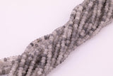 8mm Gray Jade Beads Smooth Semi-Matte Roundel Loose Beads 15.5" Strands