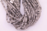 8mm Gray Jade Beads Smooth Semi-Matte Roundel Loose Beads 15.5" Strands