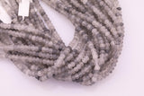 8mm Gray Jade Beads Smooth Semi-Matte Roundel Loose Beads 15.5" Strands