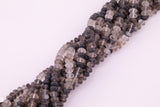 8mm Dark Gray Jade Beads Smooth Semi-Matte Roundel Loose Beads 15.5" Strands