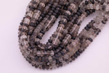 8mm Dark Gray Jade Beads Smooth Semi-Matte Roundel Loose Beads 15.5" Strands