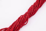 Red Bamboo Coral Beads 3x7mm Stick Shape Loose Beads 15.5" Strands