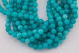 8mm 10mm Teal Jade Beads Smooth Round Loose Beads 15.5" Strands