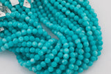 8mm 10mm Teal Jade Beads Smooth Round Loose Beads 15.5" Strands