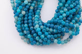 8mm Blue Fire Agate Beads Smooth Round Loose Beads 15.5" Strands