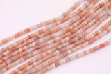 6mm Natural Pink Aventurine Beads Peach Color Roundel Loose Beads 15.5" Strands