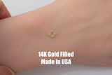 Narcotics Anonymous connector for Permanent Jewelry 14K Gold Filled sterling silver connector pendant