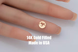 Dragon Disc connector for Permanent Jewelry 14K Gold Filled sterling silver connector pendant