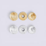 100pc Gold PVD Plated Corrugated Beads Corrugated Rounds High Quality 3mm 4mm 5mm 6mm 8mm Tarnish Resistant
