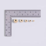 100pc Gold PVD Plated Corrugated Beads Corrugated Rounds High Quality 3mm 4mm 5mm 6mm 8mm Tarnish Resistant
