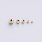 100pc Gold PVD Plated Corrugated Beads Corrugated Rounds High Quality 3mm 4mm 5mm 6mm 8mm Tarnish Resistant